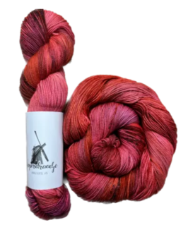 merino sok blush koperdraadje