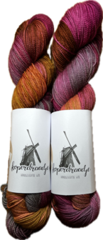 Koperdraadje merino sok High Twist kleur &quot;Herfstbladeren&quot;