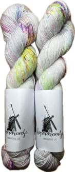 Koperdraadje merino sok High Twist kleur &quot;IJskoud&quot;