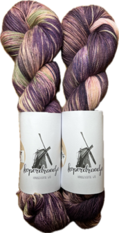 Koperdraadje merino sok High Twist kleur &quot;Parkiet tulp&quot;