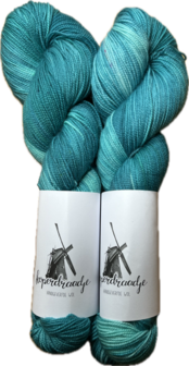 Koperdraadje merino sok High Twist kleur &quot;Petrol&quot;