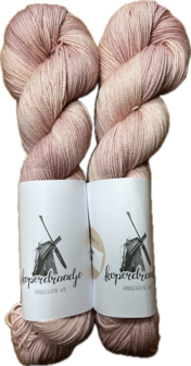 Koperdraadje merino sok High Twist kleur &quot;Zacht Roze&quot;