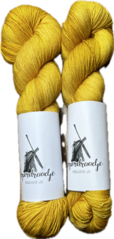 Koperdraadje merino sok High Twist kleur &quot;Zonnebloem&quot;