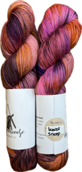 Koperdraadje merino sok High Twist kleur &quot;Kerstsnoep&quot;