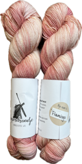 Koperdraadje merino sok &quot;Flamingo&quot;